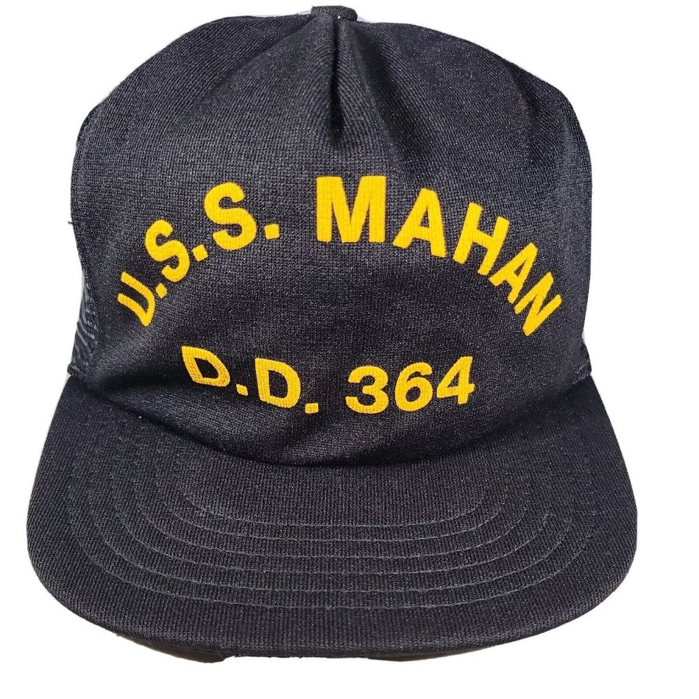USS MAHAN‎ DD-364 Cap Hat Vtg 70s United States Navy Farragut-Class Snapback